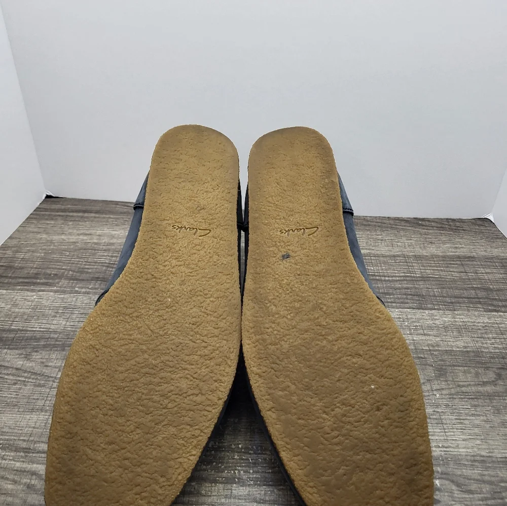 Clarks Collection Wallabees Shoes Men Size 12 Blue Suede Leather Moccasin 15522